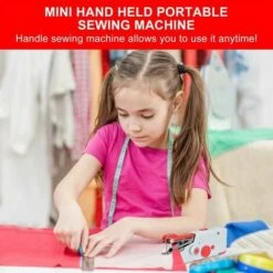 GTA Macchina Da Cucire Portatile Con Cavo USB, Mini Piccola Macchina Da Cucire Portatile Per Bambini, Principianti E Adulti, Cucito Rapido Di Emergenza Con Bobina, Ago Per Casa/Viaggio (Rosso) -Rowentus Negozio 95747018 4
