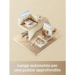 Dreame D9 Max Robot Aspirapolvere Lavapavimenti Con Mappatura 4000Pa Navigazione LDS Polvere Fino 570ml Mappatura Multilivello Controllo App&Alexa Aspirazione Tappeti Peli Animali Bianco -Rowentus Negozio 95805111 4