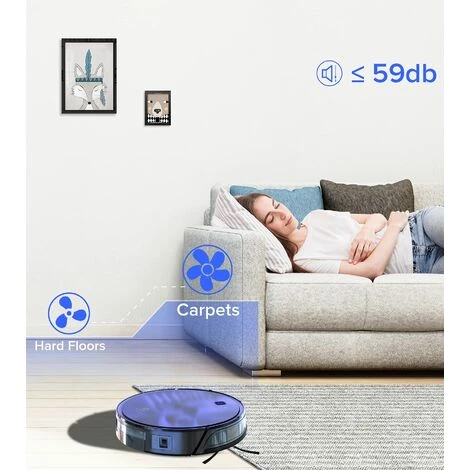 Robot Aspirapolvere Lavapavimenti, 2200Pa Aspira E Lava Aspirapolvere Robot Compatibile Con WiFi/APP/Alexa Pulizia Domestica Silenzio 150 Minuti Autocaricante,Per Peli Di Animali, Tappeti, Pavimenti 5 Robot Aspirapolvere Lavapavimenti, 2200Pa Aspira E Lava Aspirapolvere Robot Compatibile Con WiFi/APP/Alexa Pulizia Domestica Silenzio 150 Minuti Autocaricante,Per Peli Di Animali, Tappeti, Pavimenti - immagine 3