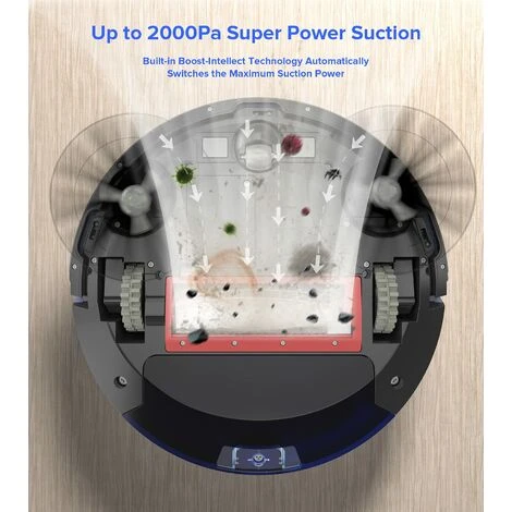 Robot Aspirapolvere Lavapavimenti, 2200Pa Aspira E Lava Aspirapolvere Robot Compatibile Con WiFi/APP/Alexa Pulizia Domestica Silenzio 150 Minuti Autocaricante,Per Peli Di Animali, Tappeti, Pavimenti 6 Robot Aspirapolvere Lavapavimenti, 2200Pa Aspira E Lava Aspirapolvere Robot Compatibile Con WiFi/APP/Alexa Pulizia Domestica Silenzio 150 Minuti Autocaricante,Per Peli Di Animali, Tappeti, Pavimenti - immagine 4