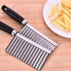 Taglierina Larga In Acciaio Inossidabile, Accessori Per Utensili Per Coltelli Per Insalata Di Verdure, Utensile Da Taglio Affettatrice Per Patatine Fritte, Coltello Per Tritatutto Per Insalata Di Verd -Rowentus Negozio 95861172 5