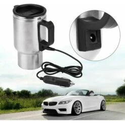 450ml 12v Bollitore Elettrico Per Auto Tazza Thermos In Acciaio Inossidabile Isolato Riscaldatore Per Auto Per Mantenere Caldo Il Tè E Il Latte Con L'adattatore -Rowentus Negozio 96145661 5