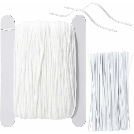 LITZEE Accessori Da Cucito Fasce Elastiche E Clip Per Naso, 50 M Lunghezza 3 Mm Corda Di Gomma Elastica Con 100 Pezzi Ponti Nasali Per Cucito E Artigianato Fai-da-Te 3 LITZEE Accessori Da Cucito Fasce Elastiche E Clip Per Naso, 50 M Lunghezza 3 Mm Corda Di Gomma Elastica Con 100 Pezzi Ponti Nasali Per Cucito E Artigianato Fai-da-Te