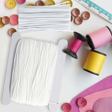 LITZEE Accessori Da Cucito Fasce Elastiche E Clip Per Naso, 50 M Lunghezza 3 Mm Corda Di Gomma Elastica Con 100 Pezzi Ponti Nasali Per Cucito E Artigianato Fai-da-Te 5 LITZEE Accessori Da Cucito Fasce Elastiche E Clip Per Naso, 50 M Lunghezza 3 Mm Corda Di Gomma Elastica Con 100 Pezzi Ponti Nasali Per Cucito E Artigianato Fai-da-Te - immagine 3