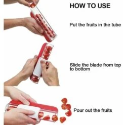 LITZEE Affettatrice Manuale Affettatrice Pomodoro Uva Frutta Verdura Insalata Affettatrice Ciliegia Frutta Mezzo Verde Cutter -Rowentus Negozio 96300932 5