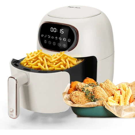 Taylor Swoden Ava - Friggitrice Ad Aria Senza Olio, Friggitrice Ad Aria Tecnologica Compatta 3L, 1300W, 8 Menu Preimpostati, Display LED, Cestello Con Rivestimento Antiaderente, Bianco Sporco 3 Taylor Swoden Ava - Friggitrice Ad Aria Senza Olio, Friggitrice Ad Aria Tecnologica Compatta 3L, 1300W, 8 Menu Preimpostati, Display LED, Cestello Con Rivestimento Antiaderente, Bianco Sporco
