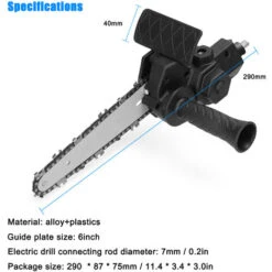 Trapano Elettrico Da 6 Pollici Modificato In Accessorio Per Motosega Elettrica Accessorio Per Motoseghe Elettriche Pratico Set Di Strumenti Di Modifica Utensile Da Taglio Per La Lavorazione Del Legno -Rowentus Negozio 96716095 5