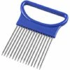 2 Pezzi Pelapatate, Coltello Per Affettare Cipolla In Acciaio Inossidabile Ago Per Carne Tagliapatate, Porta Cipolla Affettatrice Per Cipolla (Blu)