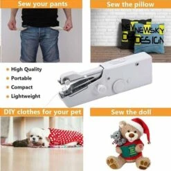 Mini Macchina Da Cucire Elettrica Portatile Con Accessori Per Cucire Per Tessuti… 10 Mini Macchina Da Cucire Elettrica Portatile Con Accessori Per Cucire Per Tessuti… -Rowentus Negozio 97074278 4