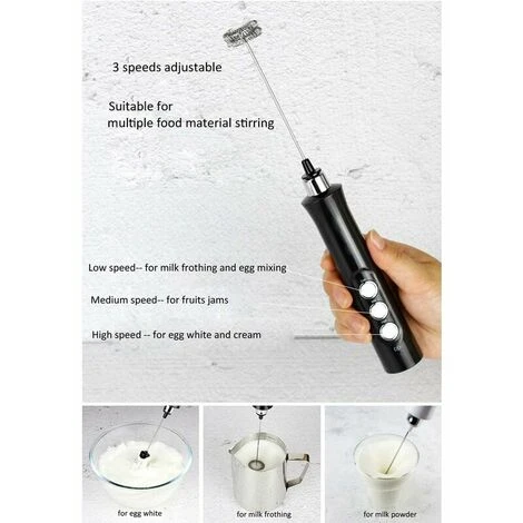 Montalatte Elettrico Portatile 3 In 1 ITusta Schiuma Per Uova ITullatore USB Regolabile A 3 Velocità Ricaricabile Per Cappuccino Latte Bulletproof Keto Coffee Cioccolate Calde 6 Montalatte Elettrico Portatile 3 In 1 ITusta Schiuma Per Uova ITullatore USB Regolabile A 3 Velocità Ricaricabile Per Cappuccino Latte Bulletproof Keto Coffee Cioccolate Calde - immagine 4