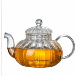 Teiera In Vetro Con Infusore A Forma Di Zucca (teiera Zucca 600 Ml) -Rowentus Negozio 97077686 5