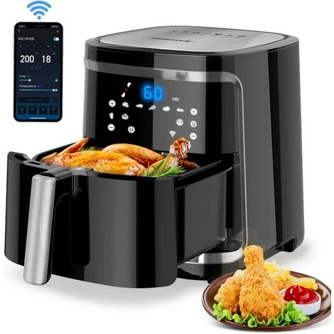 Friggitrice Ad Aria Intelligente Smart 1900W 7L Schermo LED 7 Funzioni Cuoce 3 Friggitrice Ad Aria Intelligente Smart 1900W 7L Schermo LED 7 Funzioni Cuoce