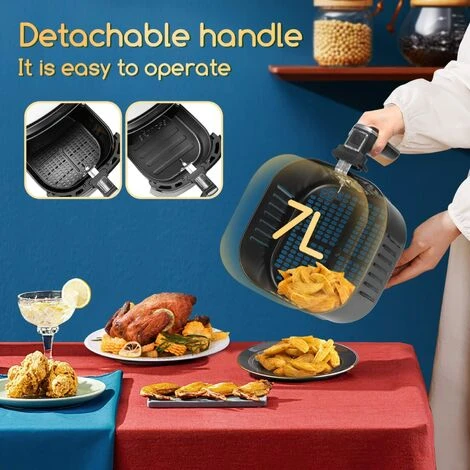 Friggitrice Ad Aria Intelligente Smart 1900W 7L Schermo LED 7 Funzioni Cuoce 4 Friggitrice Ad Aria Intelligente Smart 1900W 7L Schermo LED 7 Funzioni Cuoce - immagine 2