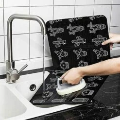 Proteggi Schermo Pieghevole Per Cucina Paraschizzi Pieghevole In Alluminio Paraschizzi Cucina Paraschizzi Pieghevole Per Cucina Proteggi Schermo Per Piano Cottura Backsplash 2 Pezzi Nero -Rowentus Negozio 98117719 4