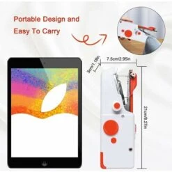 Macchina Da Cucire Portatile, Mini Macchina Da Cucire Elettrica Portatile Per Adulti, Punto Veloce Adatto Per Tessuti, Viaggi A Casa Fai-da-te, Vestiti -Rowentus Negozio 98126227 3