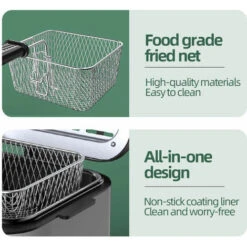 Friggitrice Elettrica Domestica 220V / 1000W Riscaldatore Automatico Incorporato In Acciaio Inossidabile Da 2,5 Litri You Tiao Macchina Per Patatine Fritte 10 Friggitrice Elettrica Domestica 220V / 1000W Riscaldatore Automatico Incorporato In Acciaio Inossidabile Da 2,5 Litri You Tiao Macchina Per Patatine Fritte -Rowentus Negozio 98707047 4