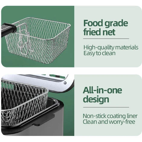 Friggitrice Elettrica Domestica 220V / 1000W Riscaldatore Automatico Incorporato In Acciaio Inossidabile Da 2,5 Litri You Tiao Macchina Per Patatine Fritte 6 Friggitrice Elettrica Domestica 220V / 1000W Riscaldatore Automatico Incorporato In Acciaio Inossidabile Da 2,5 Litri You Tiao Macchina Per Patatine Fritte - immagine 4