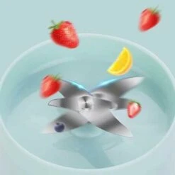 Frullatore Di Frutta Portatile, Spremiagrumi Portatile, Mini Frullatore USB Per Frullati, Frullati, Succhi Di Frutta, Frullatore Portatile 400 Ml 4 Lame Per Sport E Viaggi, Verde (solo Estrattore Di S -Rowentus Negozio 98717333 5