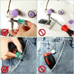 Kit Mini Cacciavite Corto Per Macchina Da Cucire Include Cacciavite A Testa Piatta/Intaglio E Cacciavite Phillips Per Riparazione Fai-da-Te, 2 Pezzi , 9 Kit Mini Cacciavite Corto Per Macchina Da Cucire Include Cacciavite A Testa Piatta/Intaglio E Cacciavite Phillips Per Riparazione Fai-da-Te, 2 Pezzi , -Rowentus Negozio 99776743 3