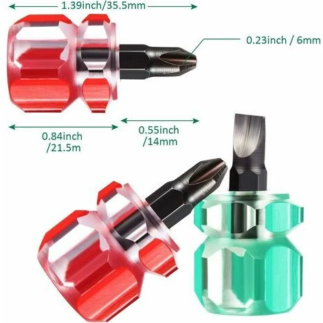 Kit Mini Cacciavite Corto Per Macchina Da Cucire Include Cacciavite A Testa Piatta/Intaglio E Cacciavite Phillips Per Riparazione Fai-da-Te, 2 Pezzi , 6 Kit Mini Cacciavite Corto Per Macchina Da Cucire Include Cacciavite A Testa Piatta/Intaglio E Cacciavite Phillips Per Riparazione Fai-da-Te, 2 Pezzi , - immagine 4