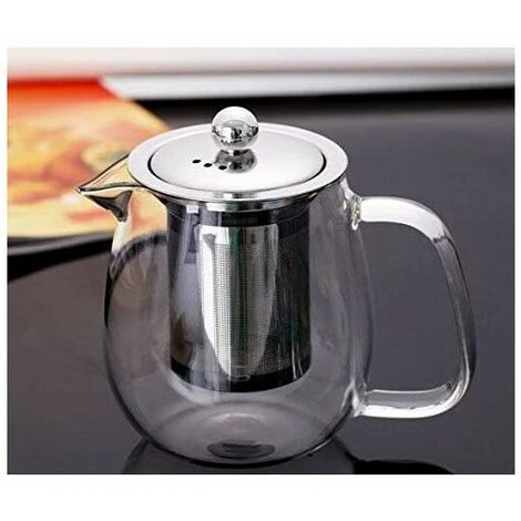 Teiera In Vetro Con Teiera Da 500 Ml / 17 Once Lo Scaldateiera è Un Set Di Teiere Per Fiori E Foglie Sciolte Sicuro E Resistente Al Calore. A 4 Teiera In Vetro Con Teiera Da 500 Ml / 17 Once Lo Scaldateiera è Un Set Di Teiere Per Fiori E Foglie Sciolte Sicuro E Resistente Al Calore. A - immagine 2
